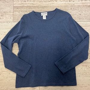 Pendleton Women’s 100% cotton L Denim Blue scoop necked long sleeve T